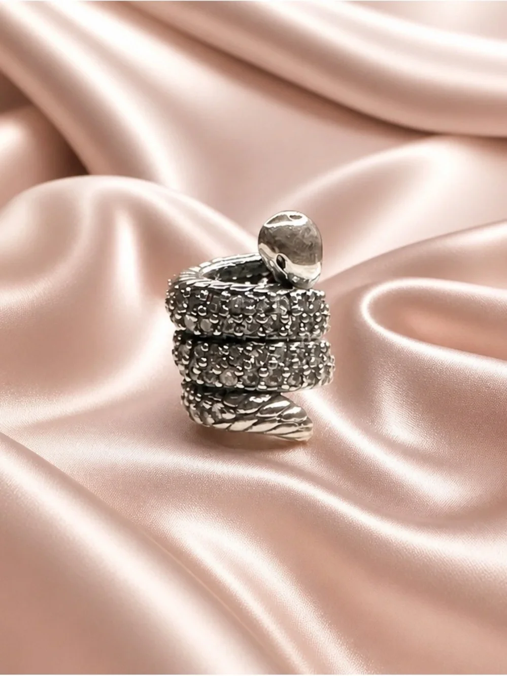 Pandora Coiled Snake Ring - Silver new with out tag